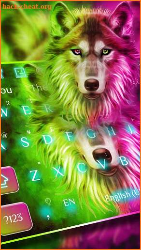 Live Neon Wolf Keyboard screenshot