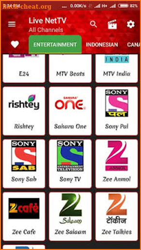 Live Net TV All Channels Free Online Guide screenshot