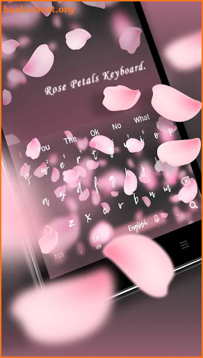 Live Pink Rose Petals Keyboard screenshot