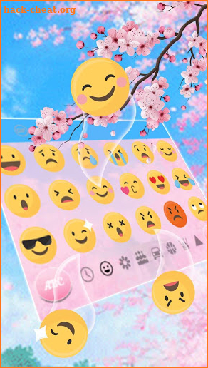 Live Pink Sakura Blossom Keyboard Theme screenshot