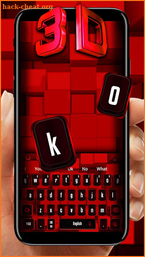 Live Red Cubes Keyboard Theme screenshot