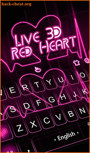 Live Red Heart Keyboard Theme screenshot