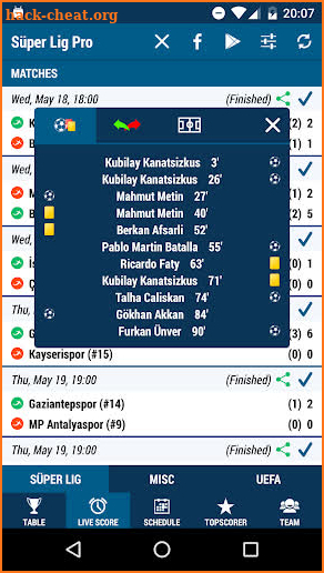 Live Score - Football Turkey Pro screenshot