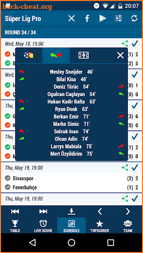 Live Score - Football Turkey Pro screenshot
