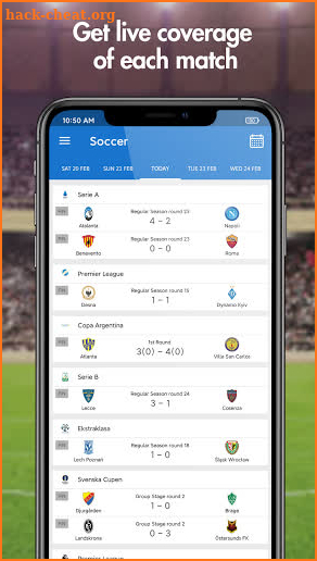 Live score hunter-football live&sports live screenshot