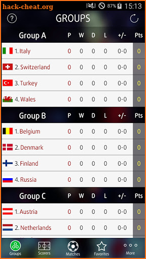 Live Scores for Euro 2021 screenshot