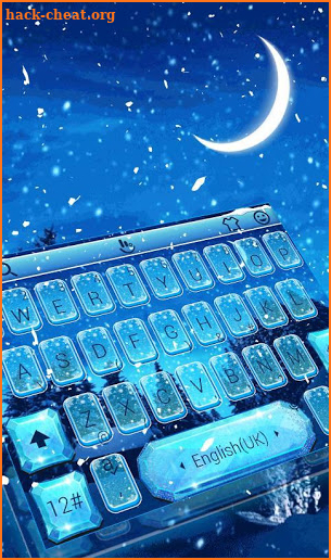 Live Snowing Night Keyboard Theme screenshot