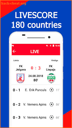 Live soccer streaming - livescore and schedule screenshot