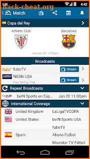 Live Soccer TV Schedules Guide screenshot