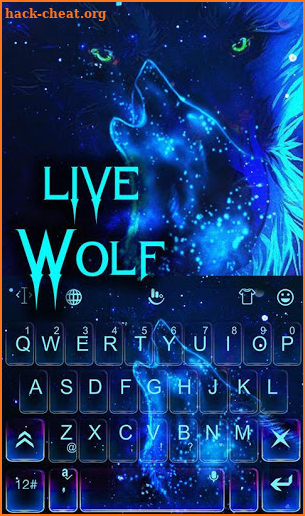 Live Sparkle Wolf Keyboard Theme screenshot
