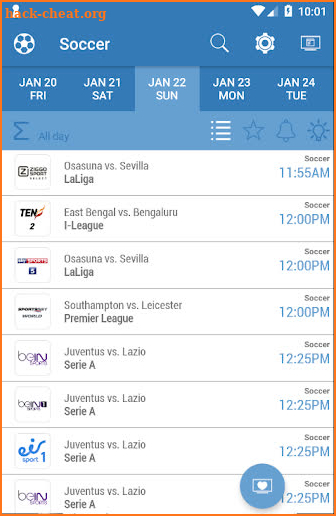 Live Sports TV Listings Guide screenshot