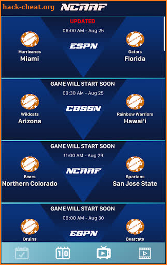Live Streaming NCAA Football screenshot