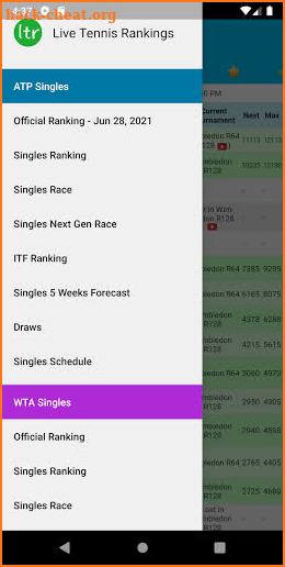 Live Tennis Rankings / LTR screenshot