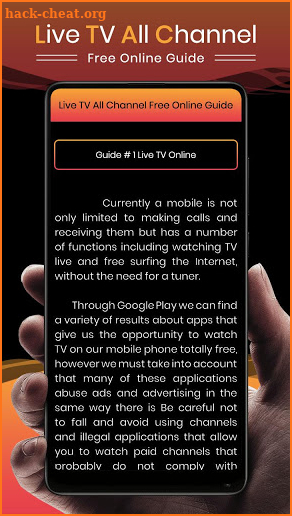 Live TV Channel Free Online Guide screenshot