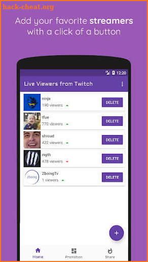 Live viewers for Twitch screenshot