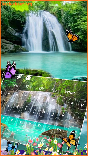 Live Waterfall Keyboard Theme screenshot