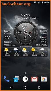 live weather and clock widget screenshot