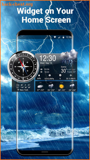 Live weather background app screenshot