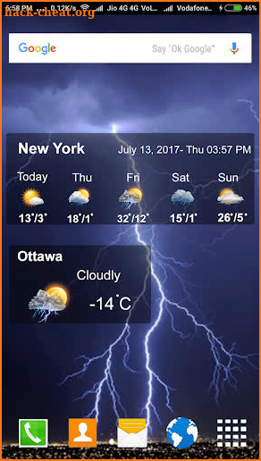 Live Weather in location screenshot