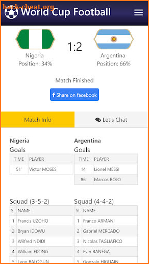 Live World Cup Football screenshot