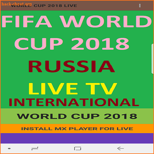 LIVE WORLD CUP RUSSIA 2018 (ENGLISH) screenshot