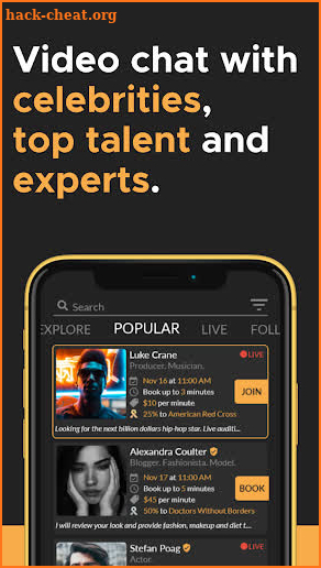 LiveHotshot - Video chat with top talent screenshot