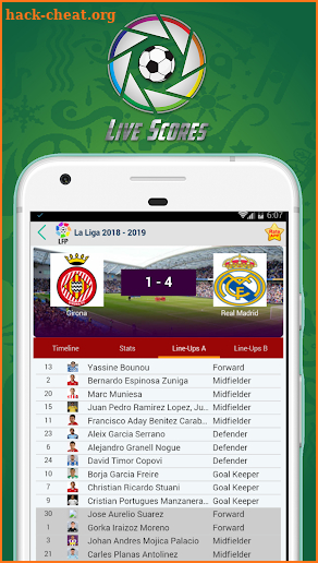 LiveScores - Soccer Results & Schedule screenshot