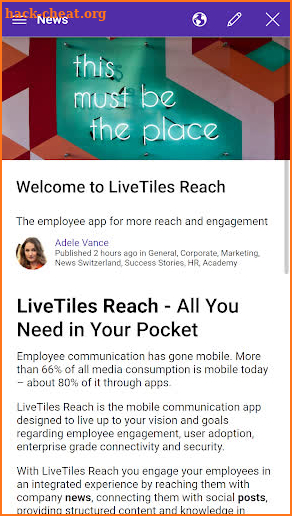 LiveTiles Reach screenshot
