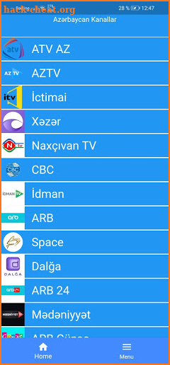 livetv.az turk and azerbaijan channels screenshot