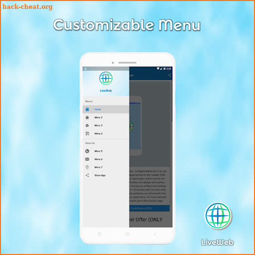 Liveweb Android Webview App With Admin Panel screenshot