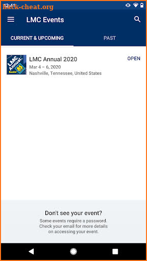 LMC Event App screenshot