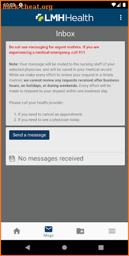 LMH Health My Patient Portal screenshot