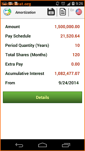 Loan Amortization screenshot