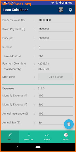 Loan and Mortgage Calculator screenshot