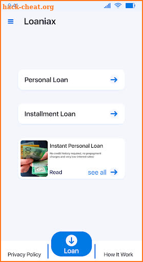 Loaniax - Payday loans online screenshot