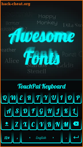 Lobster Free Keyboard Font screenshot