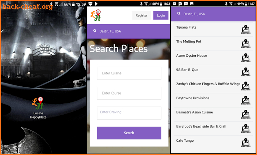 Locate HappyPlate - Menu Finder, Restaurant Finder screenshot