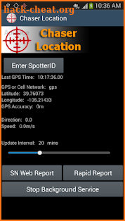 Location App to SpotterNetwork screenshot