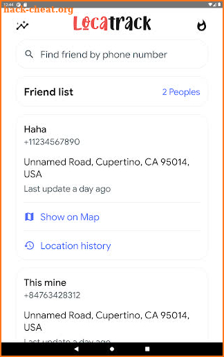 Locatrack - Find my Friends - Phone GPS Tracker screenshot