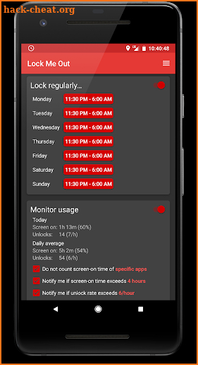 Lock Me Out 🥇 Freedom from phone addiction screenshot