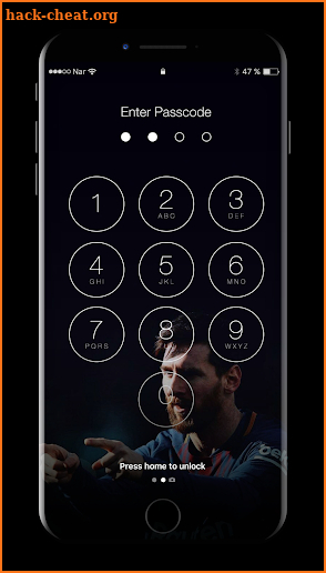 Lock screen for Messi Theme 2k18 screenshot