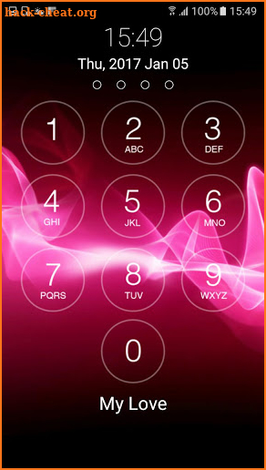 lock screen keypad screenshot