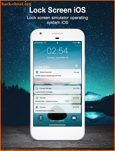 Lock screen OS12 screenshot