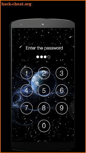 Lock screen password screenshot