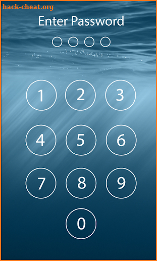 Lock screen password screenshot