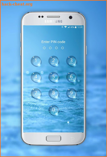 Lock screen - water droplets screenshot