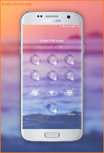 Lock screen - water droplets screenshot