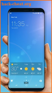 Locker with real-time weather screenshot
