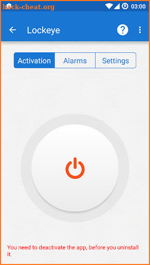 Lockeye : Wrong password alarm & Anti-theft alarm screenshot