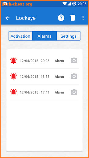 Lockeye : Wrong password alarm & Anti-theft alarm screenshot